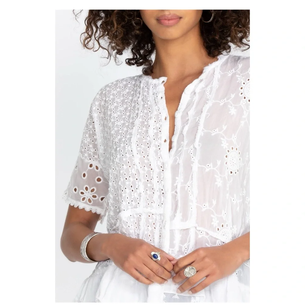 JOHNNY WAS HYACINTH BLOUSE SIZE XL - Picture 6 of 7